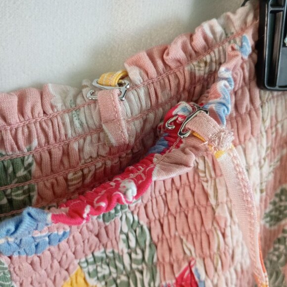 Time and Tru Convertible Maxi Dress Skirt Pink Floral Strapless Women’s L - Picture 7 of 8